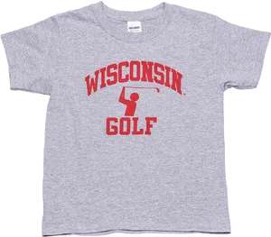 Wisconsin Golf Gray T Shirt PNG image