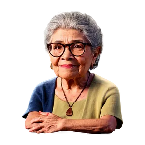 Wise Abuela Character Png 06292024 PNG image