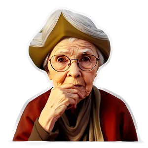 Wise Old Woman Illustration Png 06202024 PNG image