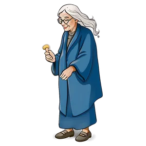 Wise Old Woman Illustration PNG 06202024 PNG