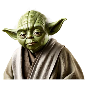 Wise Yoda Illustration PNG Ryc50