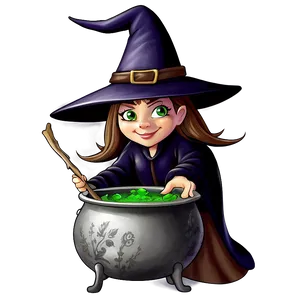 Witch And Cauldron PNG Bwx91