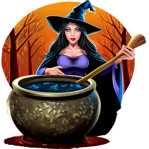 Witch And Cauldron PNG Xki