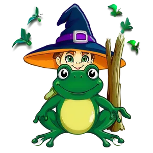 Witch And Frog PNG 06212024