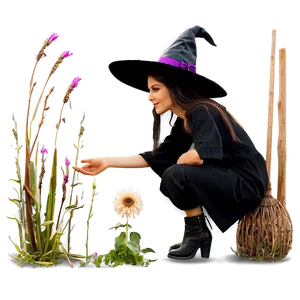Witch And Moon PNG 48