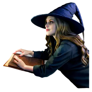 Witch And Spellbook PNG 6
