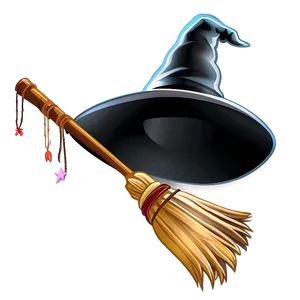 Witch Broom And Hat PNG Epe81 PNG