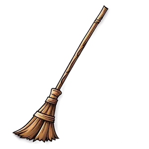 Witch Broom Clipart PNG Qrt