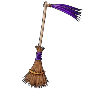 Witch Broom Halloween Decor PNG 06292024 PNG