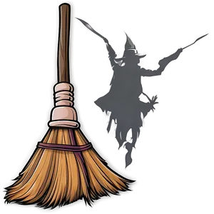 Witch Broom Vector PNG Bca