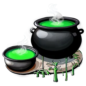 Witch Cauldron Boiling PNG Jgs99