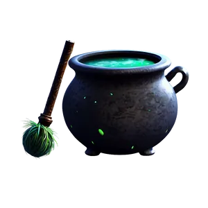 Witch Cauldron Brewing Potion PNG Ptf5