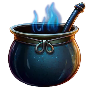 Witch Cauldron Outline PNG Sko