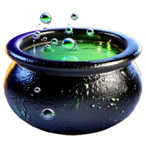 Witch Cauldron With Bubbles PNG 84