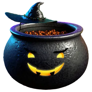 Witch Cauldron With Evil Smile PNG 51 PNG
