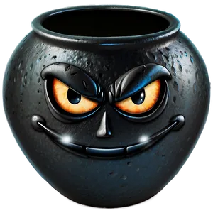 Witch Cauldron With Evil Smile PNG Psv PNG
