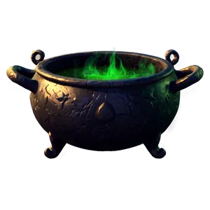Witch Cauldron With Green Potion PNG Kag14 PNG