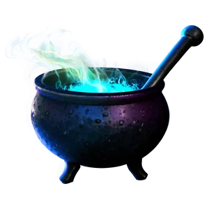 Witch Cauldron With Mystical Light PNG Lsm94 PNG