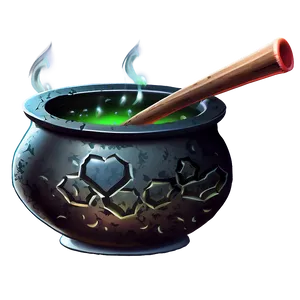 Witch Cauldron With Witch Hat PNG 72