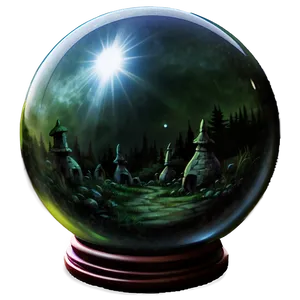 Witch Crystal Ball PNG 05062024
