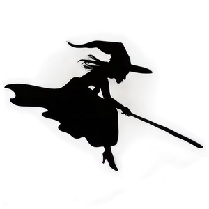 Witch Flying Silhouette PNG Byr4