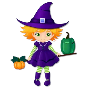 Witch Halloween Party PNG 05062024