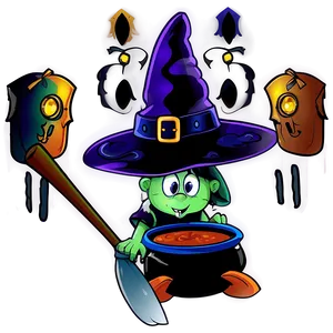 Witch Halloween Party Png Irp36 PNG image