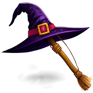 Witch Hat And Broom Png Tfr13 PNG image