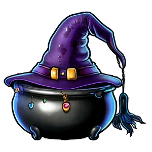 Witch Hat And Cauldron Png Teh39 PNG image