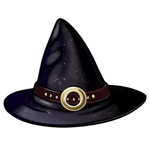 Witch Hat With Buckle PNG 06292024