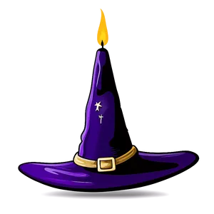 Witch Hat With Candles PNG Sjf97