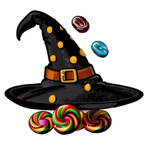 Witch Hat With Candy PNG 06292024 PNG