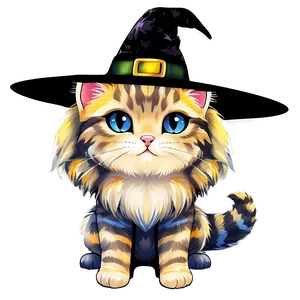 Witch Hat With Cat Png 90 PNG image