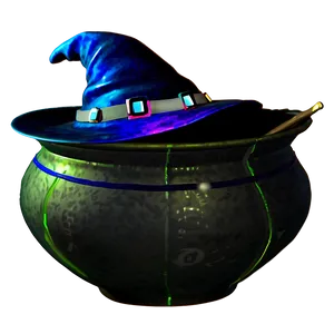 Witch Hat With Cauldron PNG 32