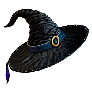 Witch Hat With Feathers PNG 06292024 PNG