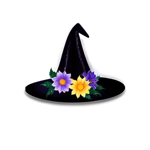 Witch Hat With Flowers Png Yry58 PNG image