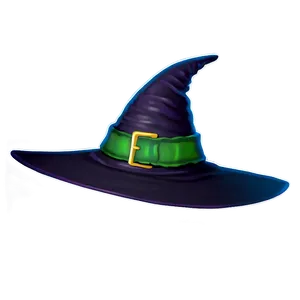 Witch Hat With Green Band PNG Cph94