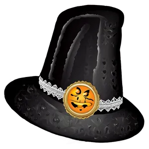 Witch Hat With Lace PNG 06292024
