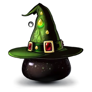 Witch Hat With Potion PNG 06292024