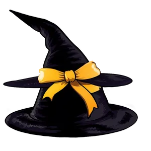 Witch Hat With Ribbon PNG 06292024