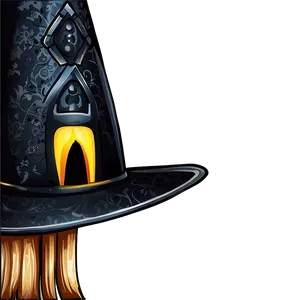 Witch Hat With Scrolls PNG 59