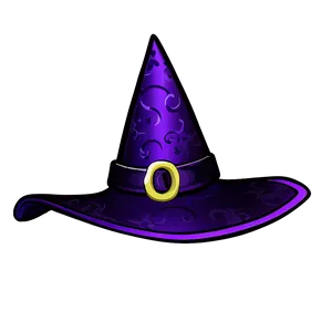 Witch Hat With Scrolls Png Tof43 PNG image