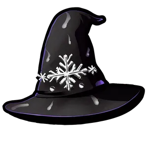 Witch Hat With Snowflakes PNG Hdj74 PNG