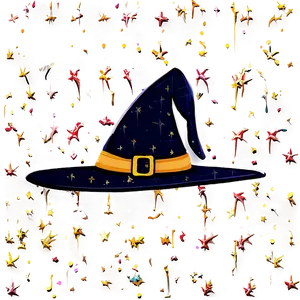Witch Hat With Stars PNG 33