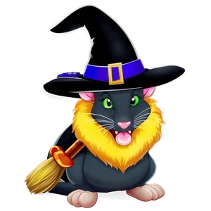Witch Mouse Cartoon PNG 69