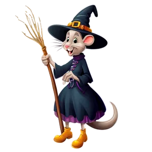 Witch Mouse Cartoon PNG Vbr89