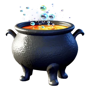 Witch's Cauldron With Bubbles Png 05242024 PNG image