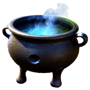 Witch's Cauldron With Smoke PNG Hly35