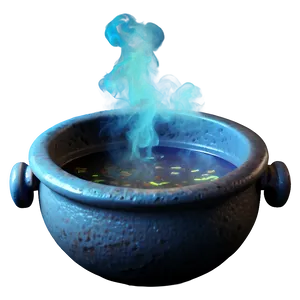 Witch's Cauldron With Smoke PNG Unj