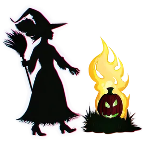 Witch Silhouette PNG 05062024